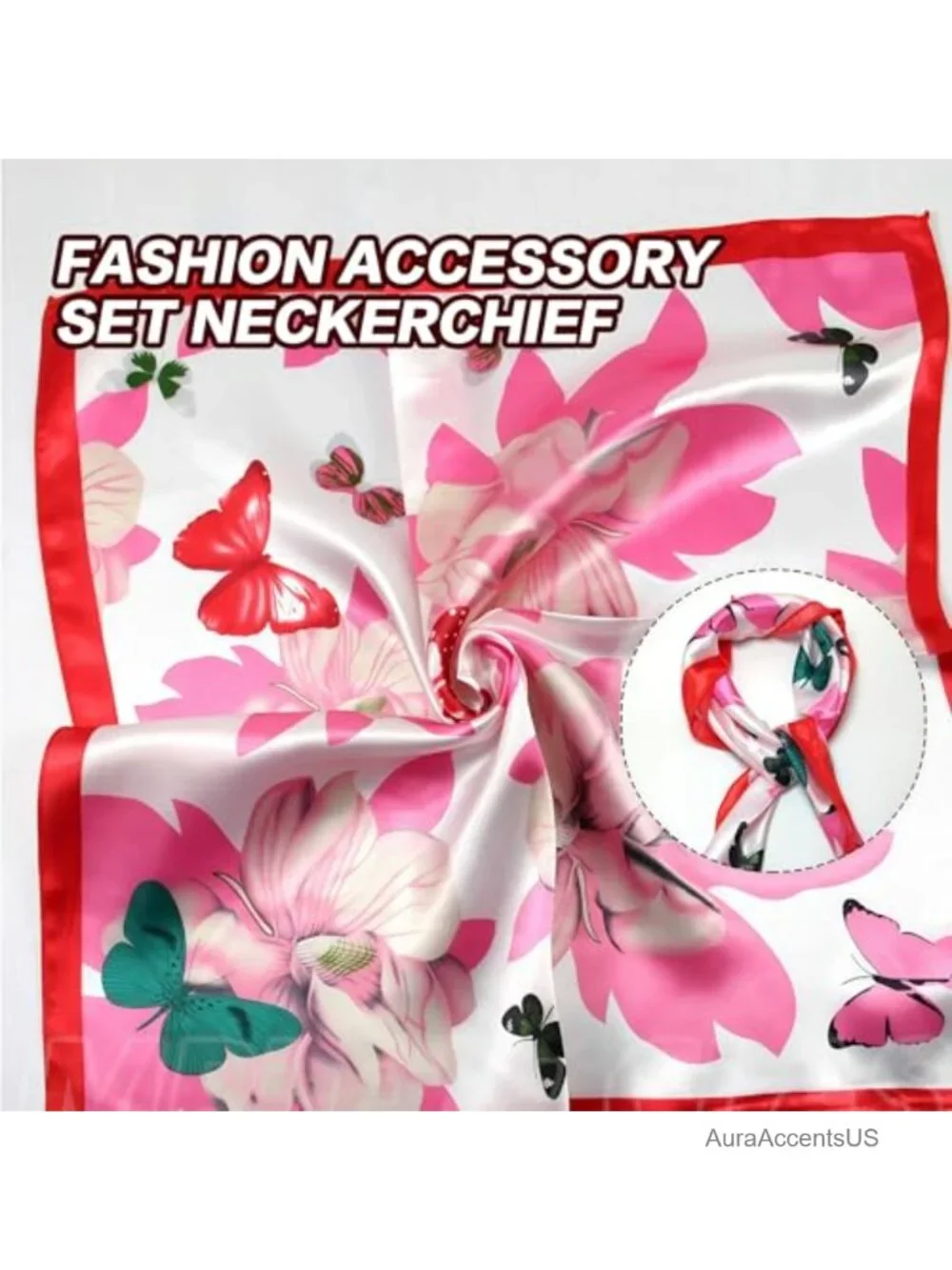 10 Pack Satin Feel Square Scarves for Hair Neck Headwear 19.7 Inches